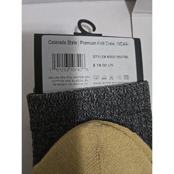 Colorado State Rams Men's Size M/L Men 8-12 Women 9.5-13.5 Gray Green 2 Pairs - Picture 6 of 8